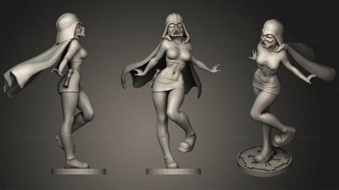 Статуэтки герои, монстры и демоны (Звездные войны Мисс Дарт Вейдер, STKM_1235) 3D модель для ЧПУ станка