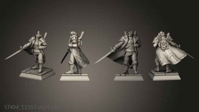 Figurines heroes, monsters and demons (Drunken Steamcity guard SG x, STKM_12353) 3D models for cnc
