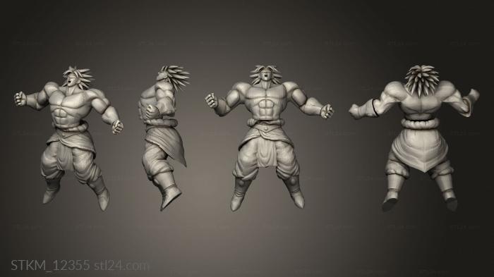 Figurines heroes, monsters and demons (Broly, STKM_12355) 3D models for cnc