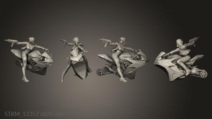Статуэтки герои, монстры и демоны (Байкерская куртка для Девушки-байкера, STKM_12357) 3D модель для ЧПУ станка