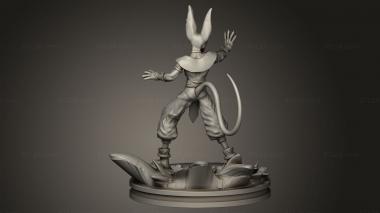 Figurines heroes, monsters and demons (Bills Dragon Ball, STKM_12358) 3D models for cnc