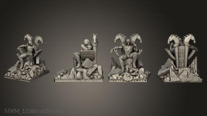 Статуэтки герои, монстры и демоны (Черный Адам, STKM_12360) 3D модель для ЧПУ станка
