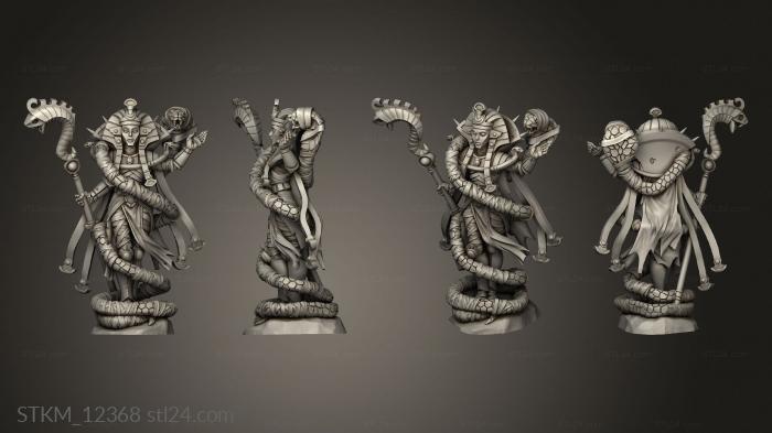 Figurines heroes, monsters and demons (Cursed Sands Sharifa the Time staff, STKM_12368) 3D models for cnc