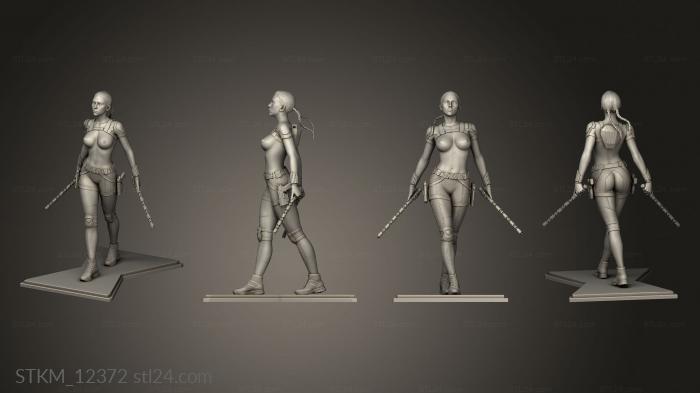 Figurines heroes, monsters and demons (Black Widow nsfw BW, STKM_12372) 3D models for cnc
