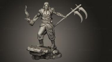 Figurines heroes, monsters and demons (Blood Hunter, STKM_12384) 3D models for cnc