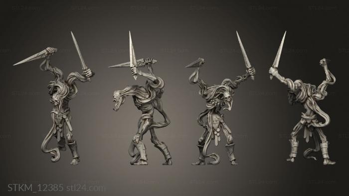 Figurines heroes, monsters and demons (Blood Infected Scythian, STKM_12385) 3D models for cnc