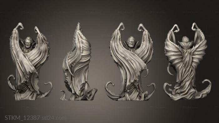 Статуэтки герои, монстры и демоны (Кровавая Луна Граф Дракула Крылья Летучей Мыши, STKM_12387) 3D модель для ЧПУ станка