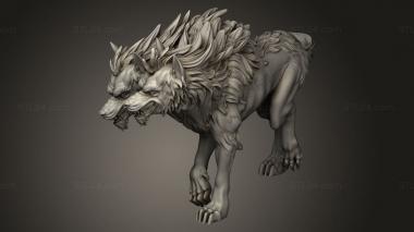 Figurines heroes, monsters and demons (Blood Moon Death Dog, STKM_12389) 3D models for cnc