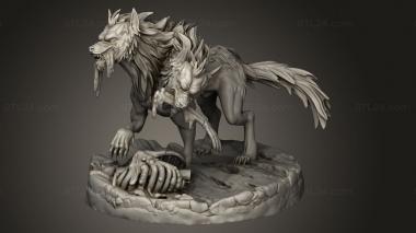 Figurines heroes, monsters and demons (Blood Moon Death Dog Eating, STKM_12390) 3D models for cnc