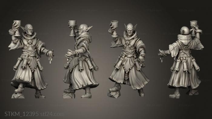 Figurines heroes, monsters and demons (Blood Moon Vampire Mage Chalice, STKM_12395) 3D models for cnc