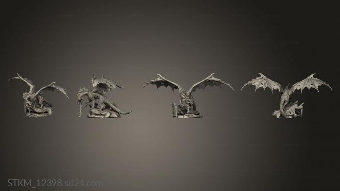 Figurines heroes, monsters and demons (BLACKDRAGONFAN MADE Black Dragon Acid al, STKM_12398) 3D models for cnc