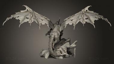 Figurines heroes, monsters and demons (BLACKDRAGONFAN MADE Black Dragon Acid al, STKM_12398) 3D models for cnc