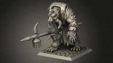 Figurines heroes, monsters and demons (OGRE RAT, STKM_12402) 3D models for cnc