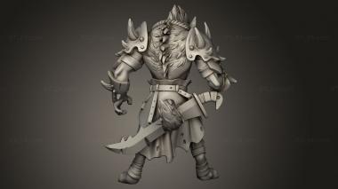 Figurines heroes, monsters and demons (Bloodfields Shapeshifters Werehyena Uryu Gnoll, STKM_12409) 3D models for cnc