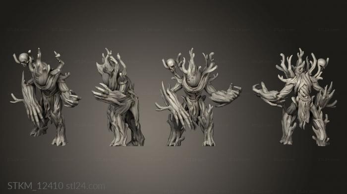 Статуэтки герои, монстры и демоны (Древесный Дух Кровавых Полей, STKM_12410) 3D модель для ЧПУ станка