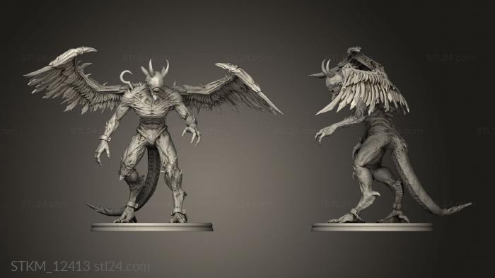 Figurines heroes, monsters and demons (Bronzik Chained One Platform, STKM_12413) 3D models for cnc