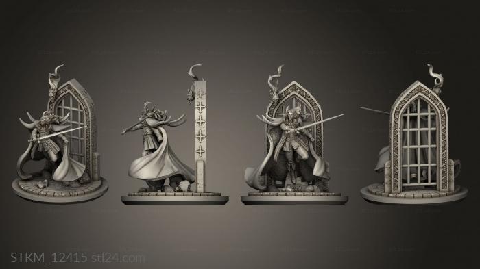 Статуэтки герои, монстры и демоны (Дракула Алукард, STKM_12415) 3D модель для ЧПУ станка