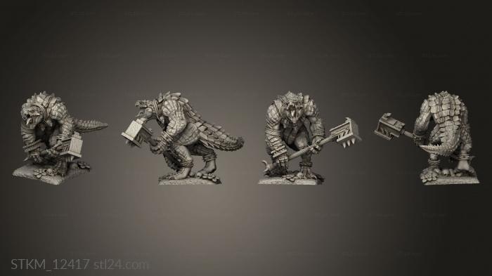 Figurines heroes, monsters and demons (CAIMANS, STKM_12417) 3D models for cnc