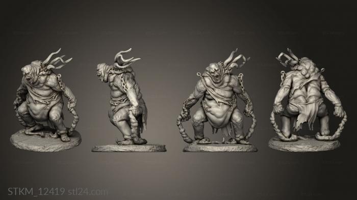 Figurines heroes, monsters and demons (Brute Fiend, STKM_12419) 3D models for cnc