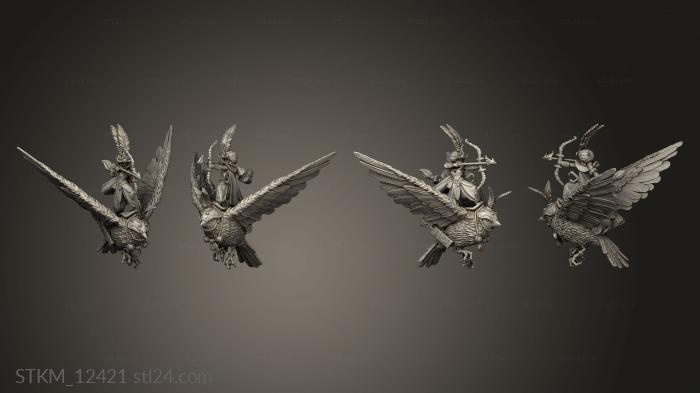 Figurines heroes, monsters and demons (Cult Flame Farrow Kor bird, STKM_12421) 3D models for cnc