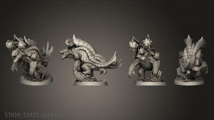 Figurines heroes, monsters and demons (Blue Titanoise LT, STKM_12425) 3D models for cnc