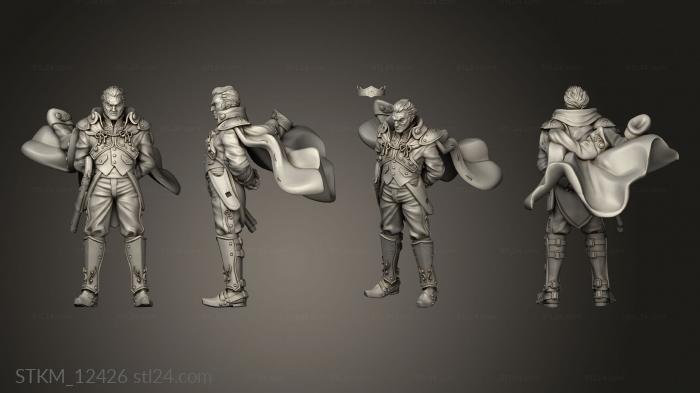 Figurines heroes, monsters and demons (Bluecoat Admiral, STKM_12426) 3D models for cnc