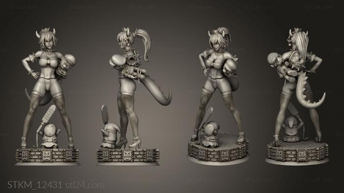 Figurines heroes, monsters and demons (bowsette Mario, STKM_12431) 3D models for cnc