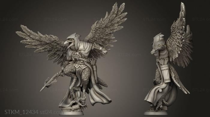 Figurines heroes, monsters and demons (City Portals Wereraven AC, STKM_12434) 3D models for cnc