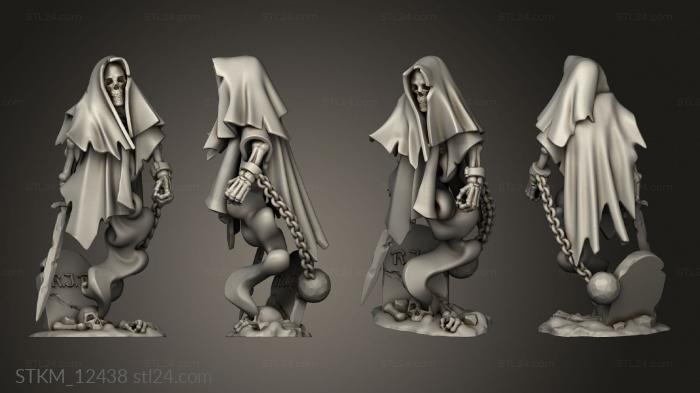 Figurines heroes, monsters and demons (CRYPT GHOSTS, STKM_12438) 3D models for cnc