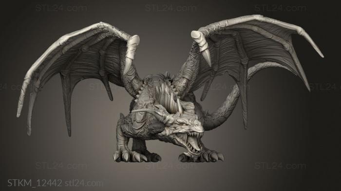 Figurines heroes, monsters and demons (Bronze Dragon, STKM_12442) 3D models for cnc