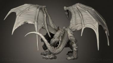 Figurines heroes, monsters and demons (Bronze Dragon, STKM_12442) 3D models for cnc