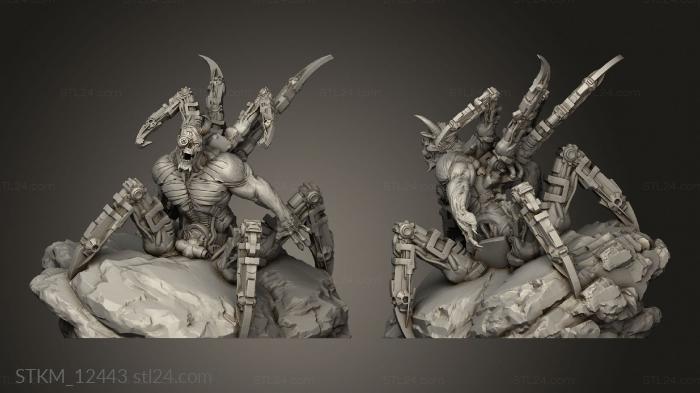 Figurines heroes, monsters and demons (Clockwarped Demon Cyborg, STKM_12443) 3D models for cnc