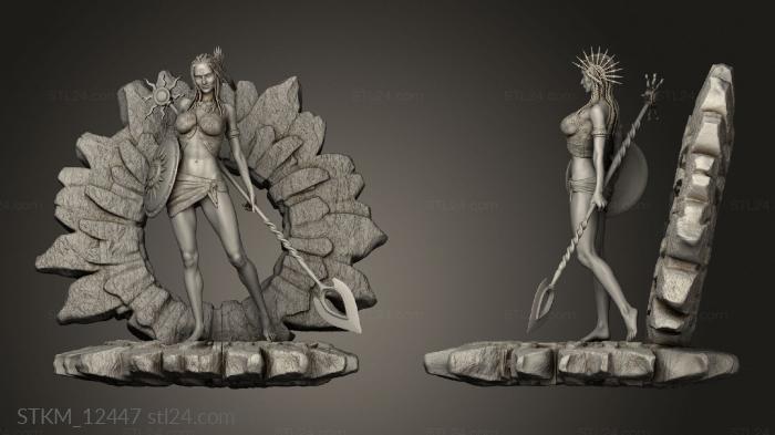 Figurines heroes, monsters and demons (Bride the Sun brides, STKM_12447) 3D models for cnc