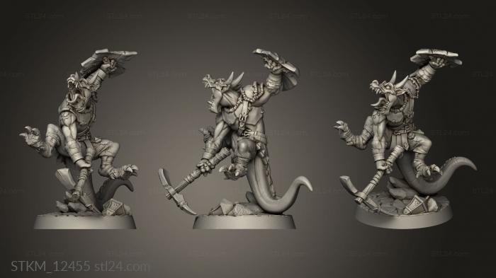 Figurines heroes, monsters and demons (Plague Mine Kobolds Modular Kobold, STKM_12455) 3D models for cnc