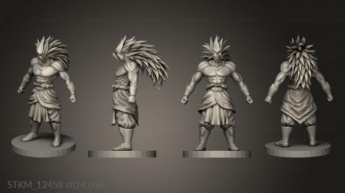 Figurines heroes, monsters and demons (Broly from Dragon Ball, STKM_12458) 3D models for cnc