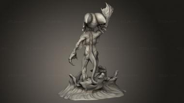 Figurines heroes, monsters and demons (Caves Despair Grumpy Axolotl Warrior Water, STKM_12460) 3D models for cnc