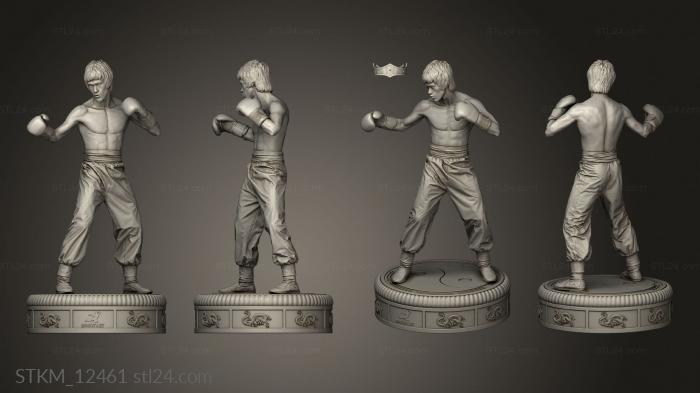 Figurines heroes, monsters and demons (Bruce Lee and Enemy, STKM_12461) 3D models for cnc