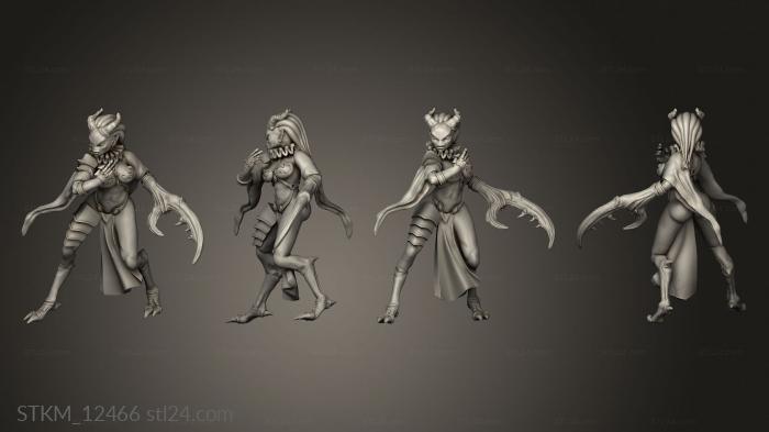 Figurines heroes, monsters and demons (Dragonborns Dem, STKM_12466) 3D models for cnc
