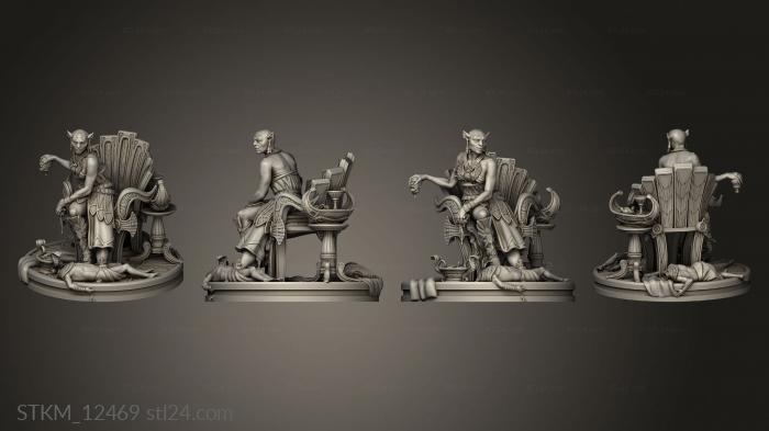Figurines heroes, monsters and demons (Daughter Sekhmet Daughters decap, STKM_12469) 3D models for cnc