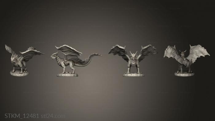 Figurines heroes, monsters and demons (Cursed Forge Adult Copper Dragon Idle copper dragon, STKM_12481) 3D models for cnc