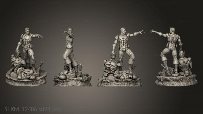 Статуэтки герои, монстры и демоны (Антенна Железный человек Альтрон, STKM_12486) 3D модель для ЧПУ станка