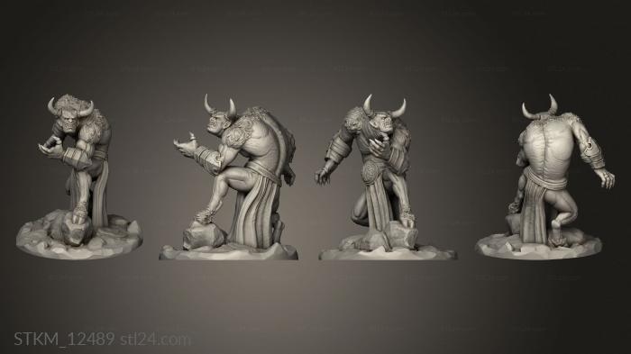 Figurines heroes, monsters and demons (Bull Devil, STKM_12489) 3D models for cnc