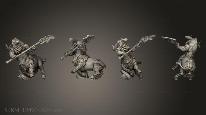 Figurines heroes, monsters and demons (Bull Centaur Bull Centaur, STKM_12490) 3D models for cnc