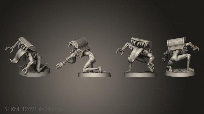 Figurines heroes, monsters and demons (Bullet Souls mimic, STKM_12491) 3D models for cnc