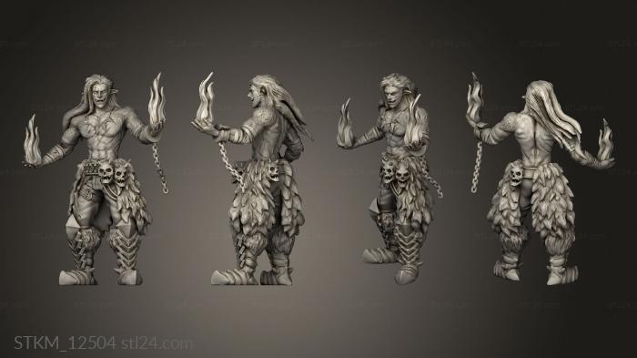 Figurines heroes, monsters and demons (Burning Lands Fire Genasi Magic, STKM_12504) 3D models for cnc