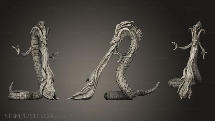 Figurines heroes, monsters and demons (Burning Lands Volcano Wyrm Attacking Gargantuan, STKM_12511) 3D models for cnc