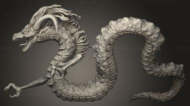 Figurines heroes, monsters and demons (Burning Lands Volcano Wyrm Flying Gargantuan, STKM_12514) 3D models for cnc