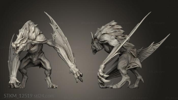 Figurines heroes, monsters and demons (CBC Feral Vampire, STKM_12519) 3D models for cnc