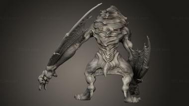 Figurines heroes, monsters and demons (CBC Feral Vampire, STKM_12519) 3D models for cnc