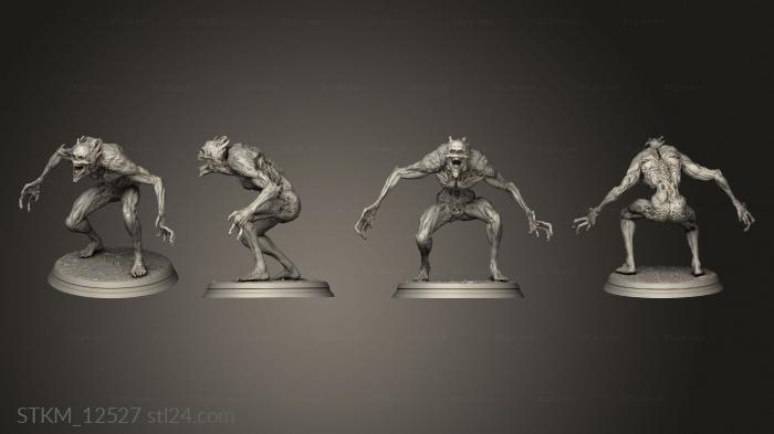 Figurines heroes, monsters and demons (Ghoul Screaming Scream, STKM_12527) 3D models for cnc